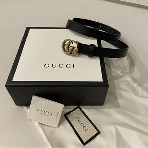 Mint Condition Leather Gucci Double G Size: 70